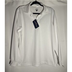 Flying Cross Shirt Women's Size Medium LS Impact Polo 00/White - F1‎ 3220W